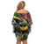 South Africa Never Give Up Off Shoulder Short Dress SA Fist of Freedom