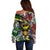 South Africa Never Give Up Off Shoulder Sweater SA Fist of Freedom