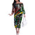 South Africa Never Give Up Off The Shoulder Long Sleeve Dress SA Fist of Freedom