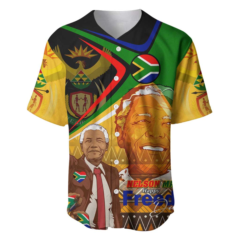 Nelson Mandela Happy Freedom Day Baseball Jersey South Africa Heritage Victory Art