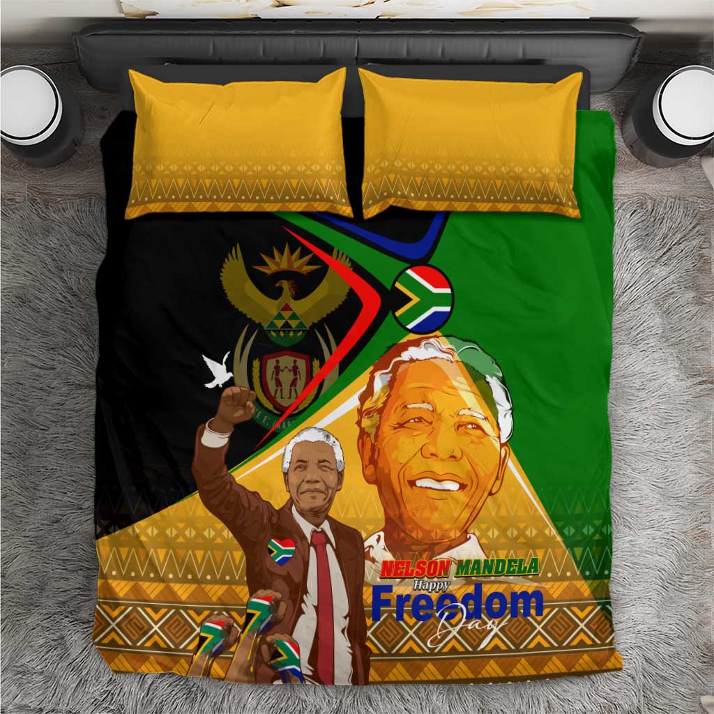 Nelson Mandela Happy Freedom Day Bedding Set South Africa Heritage Victory Art