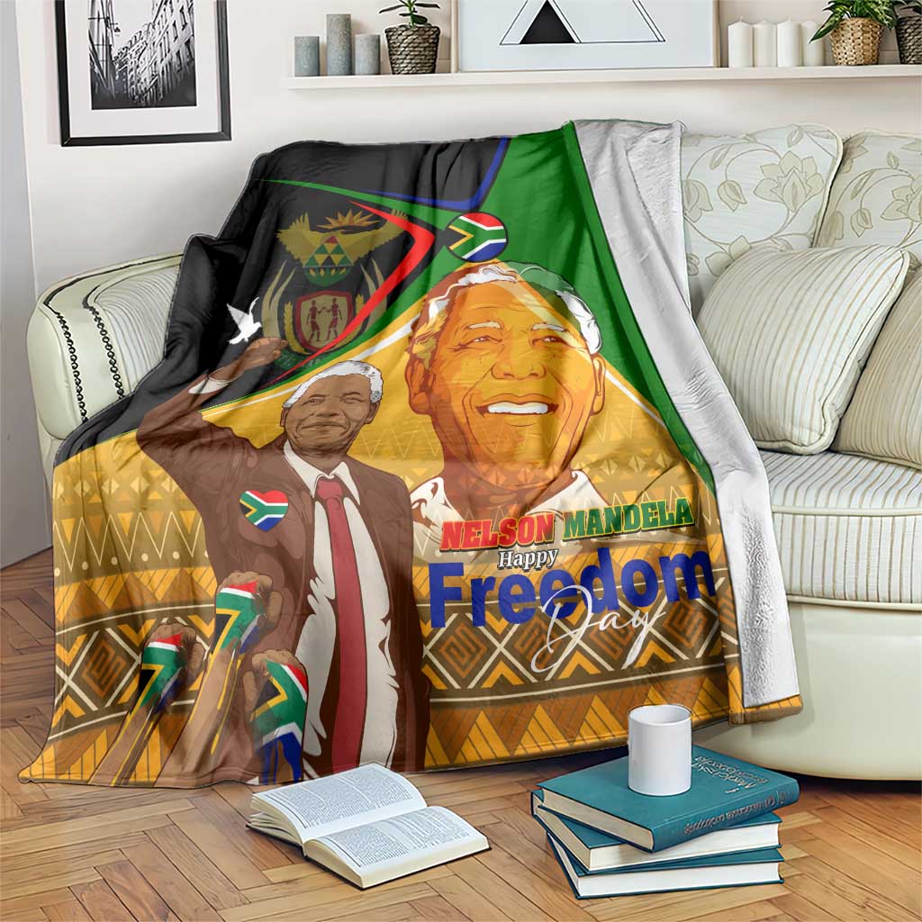 Nelson Mandela Happy Freedom Day Blanket South Africa Heritage Victory Art