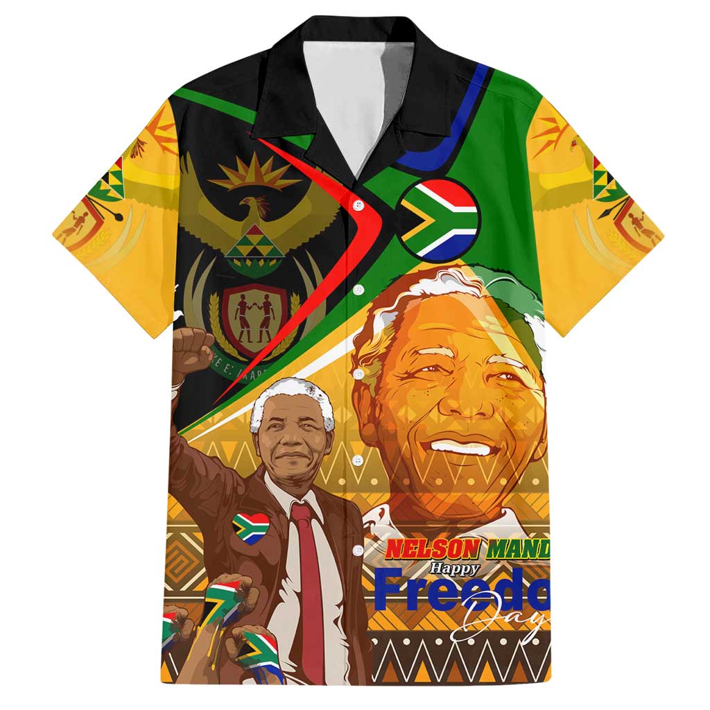 Nelson Mandela Happy Freedom Day Hawaiian Shirt South Africa Heritage Victory Art