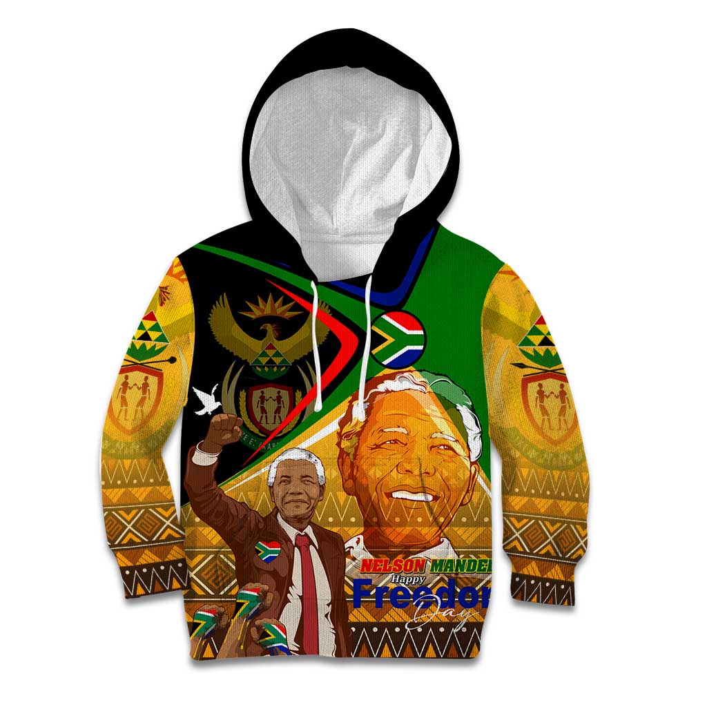 Nelson Mandela Happy Freedom Day Kid Hoodie South Africa Heritage Victory Art