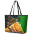 Nelson Mandela Happy Freedom Day Leather Tote Bag South Africa Heritage Victory Art