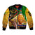 Nelson Mandela Happy Freedom Day Sleeve Zip Bomber Jacket South Africa Heritage Victory Art