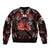 Haida Canada Day Bomber Jacket Totem Inspired Maple Leaf Indigenous Art