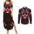 Haida Canada Day Couples Matching Summer Maxi Dress and Long Sleeve Button Shirt Totem Inspired Maple Leaf Indigenous Art