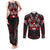 Haida Canada Day Couples Matching Tank Maxi Dress and Long Sleeve Button Shirt Totem Inspired Maple Leaf Indigenous Art