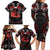 Haida Canada Day Family Matching Long Sleeve Bodycon Dress and Hawaiian Shirt Totem Inspired Maple Leaf Indigenous Art