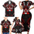 Haida Canada Day Family Matching Short Sleeve Bodycon Dress and Hawaiian Shirt Totem Inspired Maple Leaf Indigenous Art