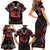 Haida Canada Day Family Matching Short Sleeve Bodycon Dress and Hawaiian Shirt Totem Inspired Maple Leaf Indigenous Art