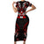 Haida Canada Day Family Matching Short Sleeve Bodycon Dress and Hawaiian Shirt Totem Inspired Maple Leaf Indigenous Art