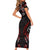 Haida Canada Day Family Matching Short Sleeve Bodycon Dress and Hawaiian Shirt Totem Inspired Maple Leaf Indigenous Art