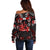 Haida Canada Day Off Shoulder Sweater Totem Inspired Maple Leaf Indigenous Art