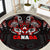 Haida Canada Day Round Carpet Totem Inspired Maple Leaf Indigenous Art