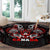 Haida Canada Day Round Carpet Totem Inspired Maple Leaf Indigenous Art