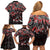 Haida Grizzly Bear Family Matching Off Shoulder Short Dress and Hawaiian Shirt Canada Indigenous Spirit Claw Totem Art