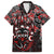 Haida Grizzly Bear Family Matching Off Shoulder Short Dress and Hawaiian Shirt Canada Indigenous Spirit Claw Totem Art