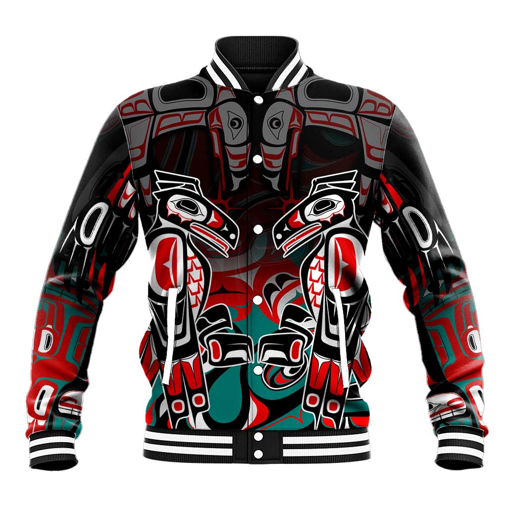 Eagle of Haida Gwaii Canada Baseball Jacket Indigenous Art Thunderbird