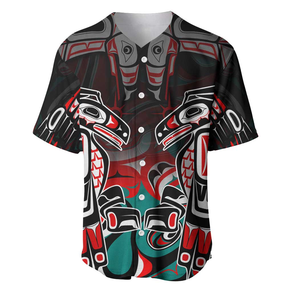 Eagle of Haida Gwaii Canada Baseball Jersey Indigenous Art Thunderbird