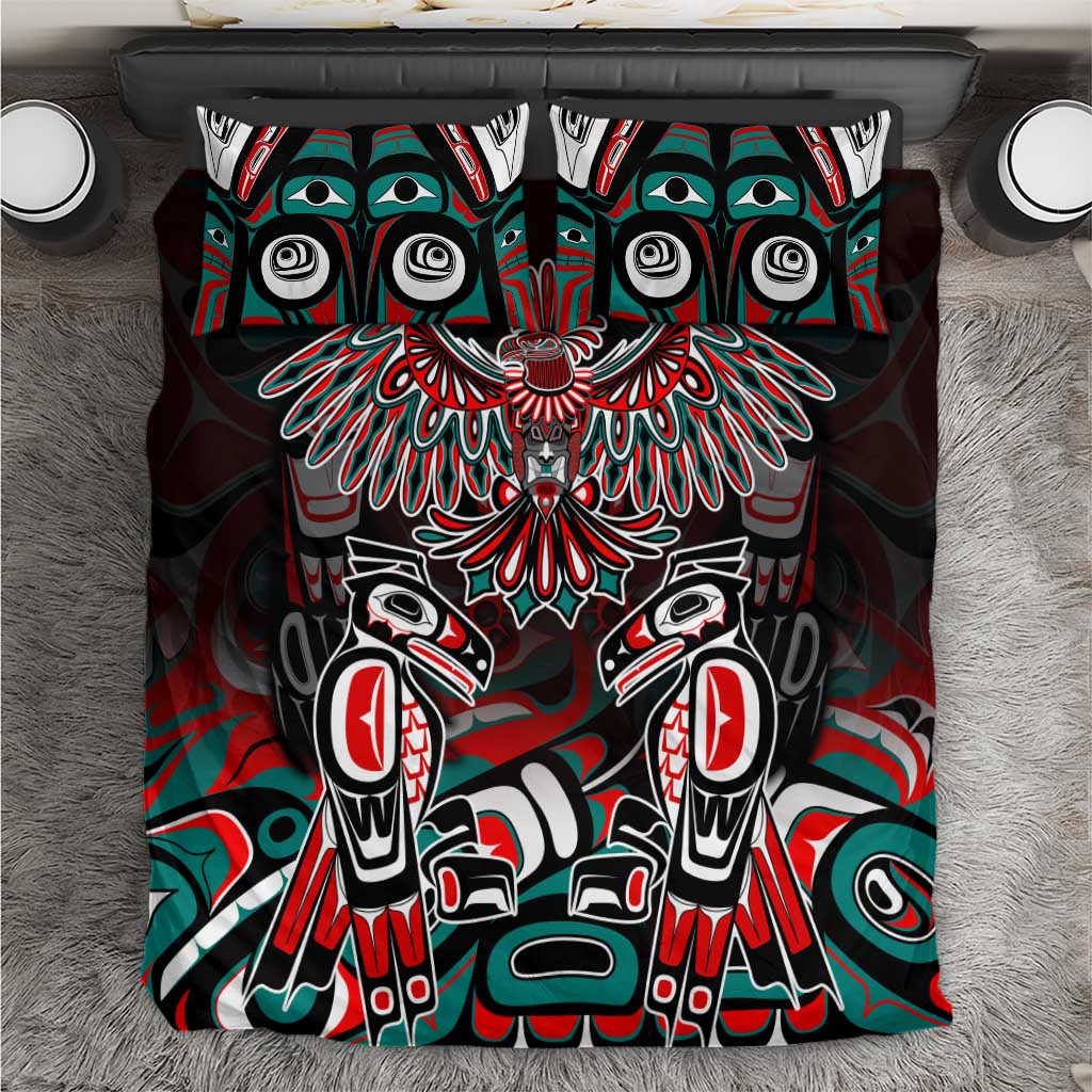 Eagle of Haida Gwaii Canada Bedding Set Indigenous Art Thunderbird