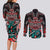 Eagle of Haida Gwaii Canada Couples Matching Long Sleeve Bodycon Dress and Long Sleeve Button Shirt Indigenous Art Thunderbird