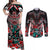 Eagle of Haida Gwaii Canada Couples Matching Off Shoulder Maxi Dress and Long Sleeve Button Shirt Indigenous Art Thunderbird