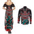 Eagle of Haida Gwaii Canada Couples Matching Summer Maxi Dress and Long Sleeve Button Shirt Indigenous Art Thunderbird