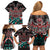 Eagle of Haida Gwaii Canada Family Matching Off Shoulder Short Dress and Hawaiian Shirt Indigenous Art Thunderbird