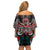 Eagle of Haida Gwaii Canada Family Matching Off Shoulder Short Dress and Hawaiian Shirt Indigenous Art Thunderbird