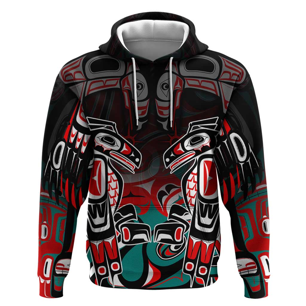 Eagle of Haida Gwaii Canada Hoodie Indigenous Art Thunderbird