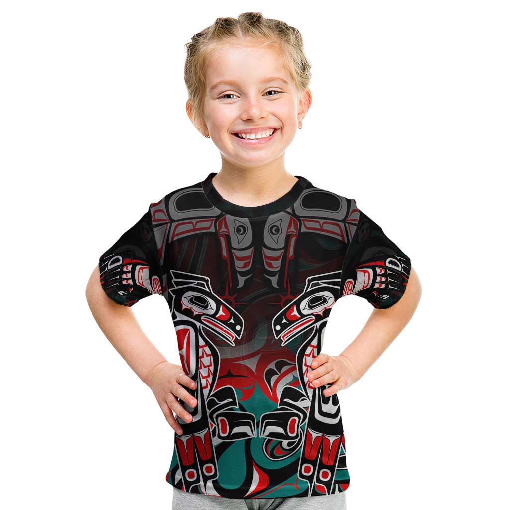 Eagle of Haida Gwaii Canada Kid T Shirt Indigenous Art Thunderbird