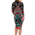 Eagle of Haida Gwaii Canada Long Sleeve Bodycon Dress Indigenous Art Thunderbird