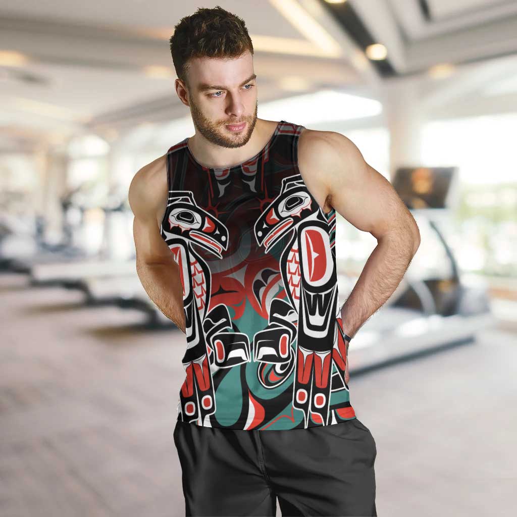 Eagle of Haida Gwaii Canada Men Tank Top Indigenous Art Thunderbird