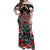 Eagle of Haida Gwaii Canada Off Shoulder Maxi Dress Indigenous Art Thunderbird