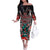 Eagle of Haida Gwaii Canada Off The Shoulder Long Sleeve Dress Indigenous Art Thunderbird