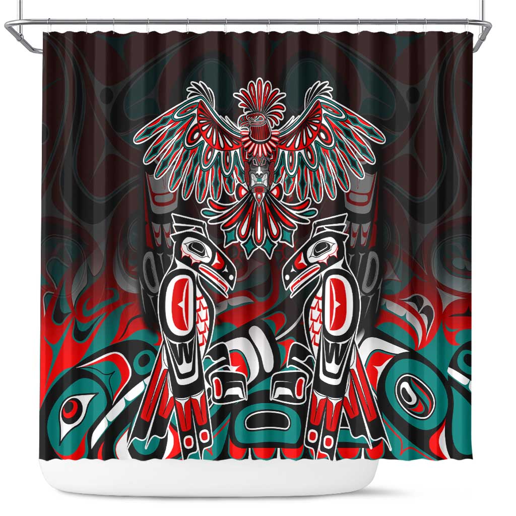 Eagle of Haida Gwaii Canada Shower Curtain Indigenous Art Thunderbird