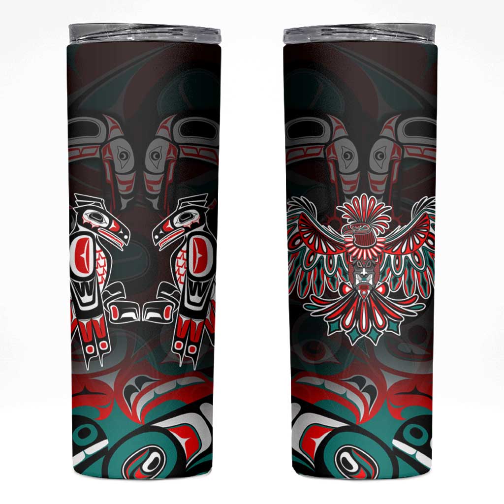 Eagle of Haida Gwaii Canada Skinny Tumbler Indigenous Art Thunderbird