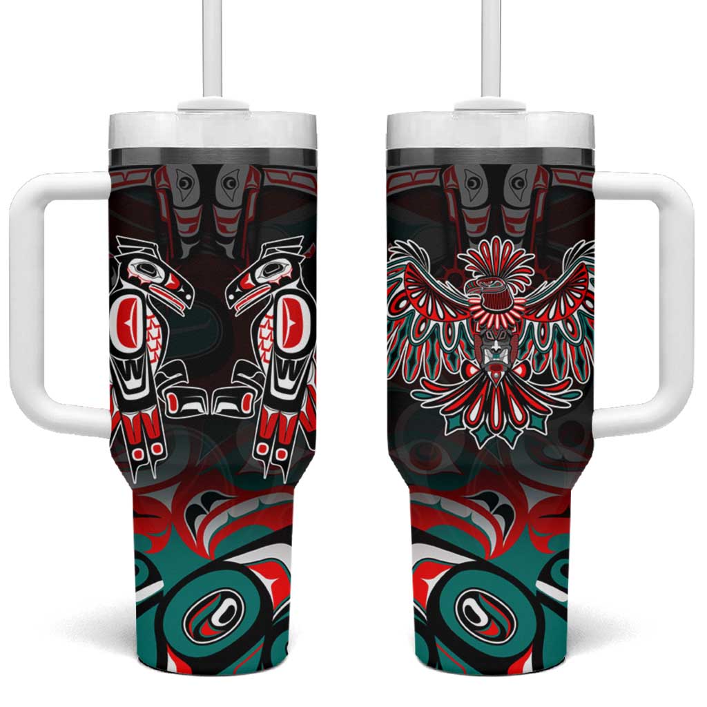 Eagle of Haida Gwaii Canada Tumbler With Handle Indigenous Art Thunderbird