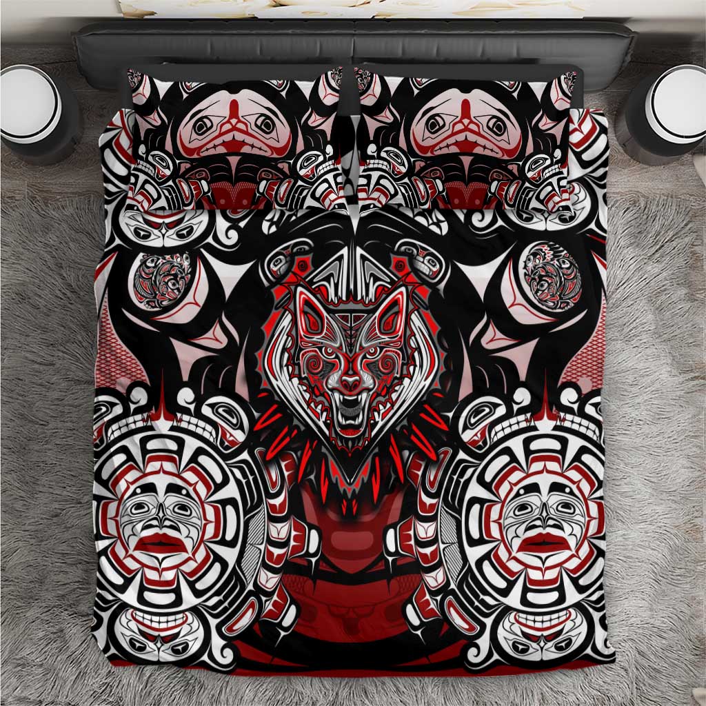 Haida Wolf Bedding Set Canada Indigenous Art