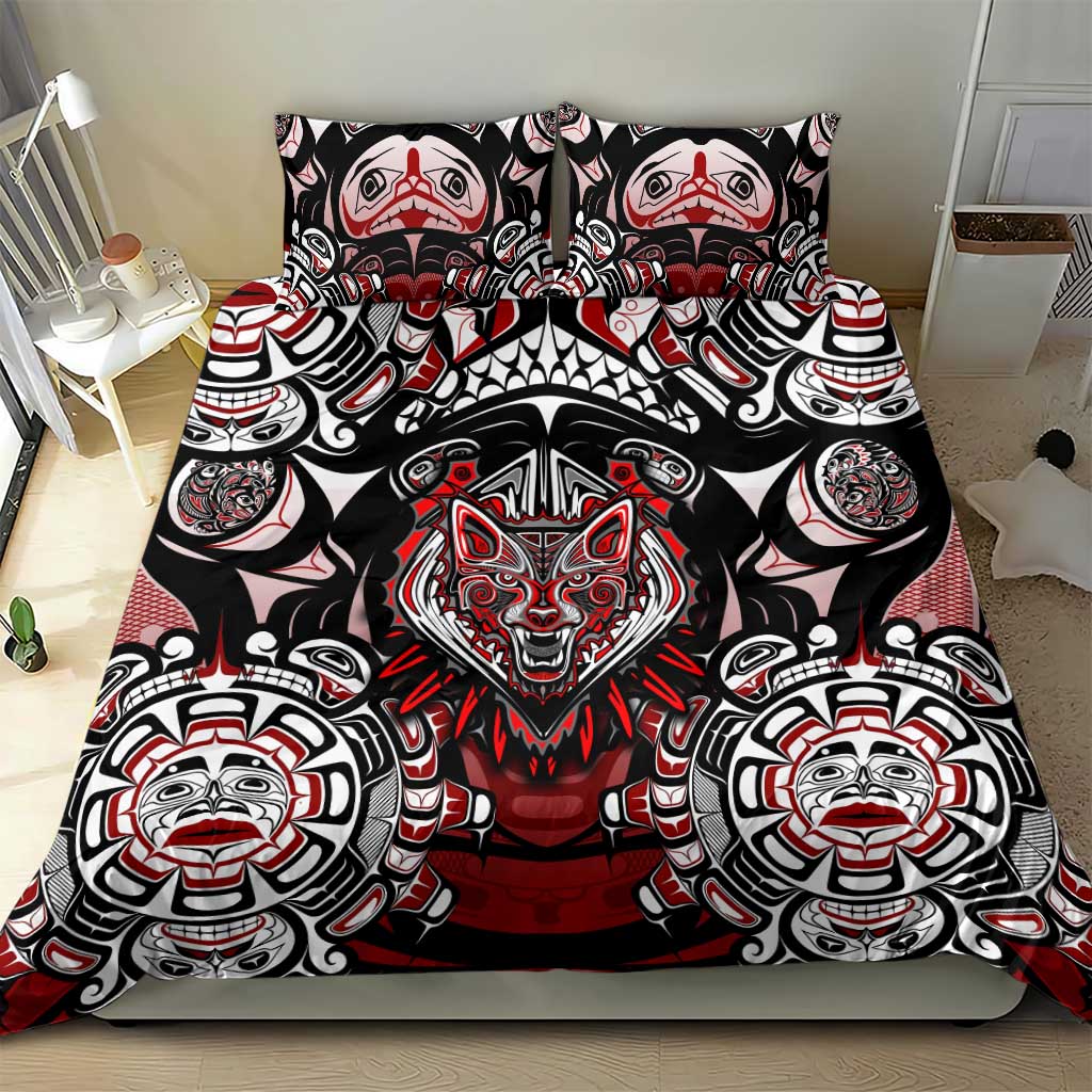 Haida Wolf Bedding Set Canada Indigenous Art