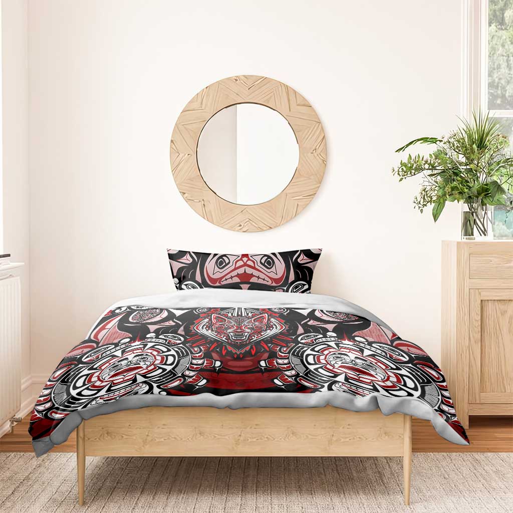 Haida Wolf Bedding Set Canada Indigenous Art