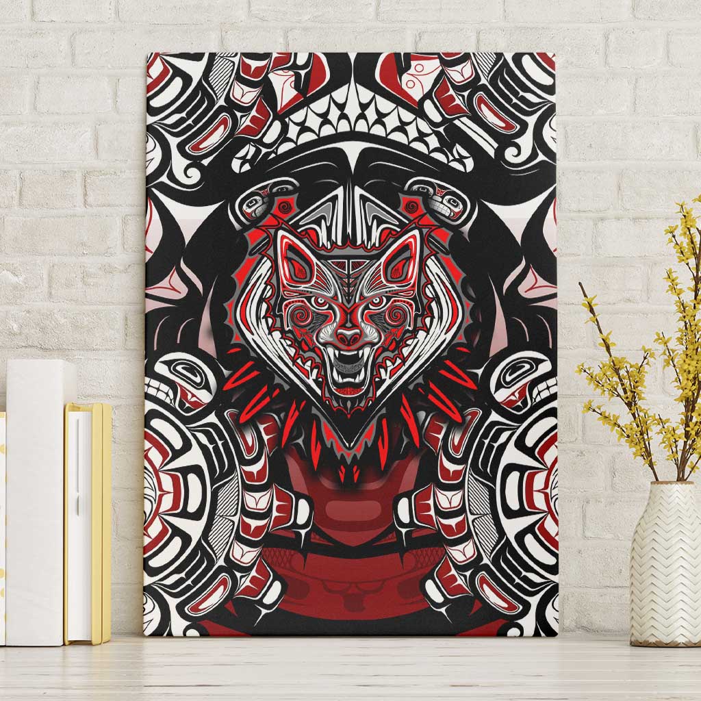 Haida Wolf Canvas Wall Art Canada Indigenous Art