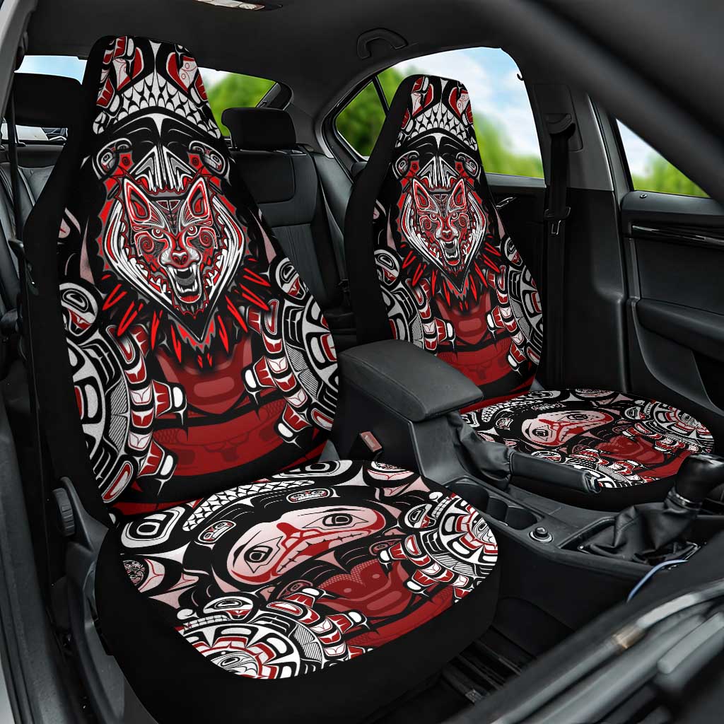 Haida Wolf Car Seat Cover Canada Indigenous Art