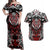 Haida Wolf Couples Matching Off Shoulder Maxi Dress and Hawaiian Shirt Canada Indigenous Art