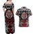 Haida Wolf Couples Matching Off Shoulder Maxi Dress and Hawaiian Shirt Canada Indigenous Art