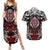 Haida Wolf Couples Matching Summer Maxi Dress and Hawaiian Shirt Canada Indigenous Art