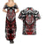 Haida Wolf Couples Matching Summer Maxi Dress and Hawaiian Shirt Canada Indigenous Art