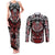 Haida Wolf Couples Matching Tank Maxi Dress and Long Sleeve Button Shirt Canada Indigenous Art